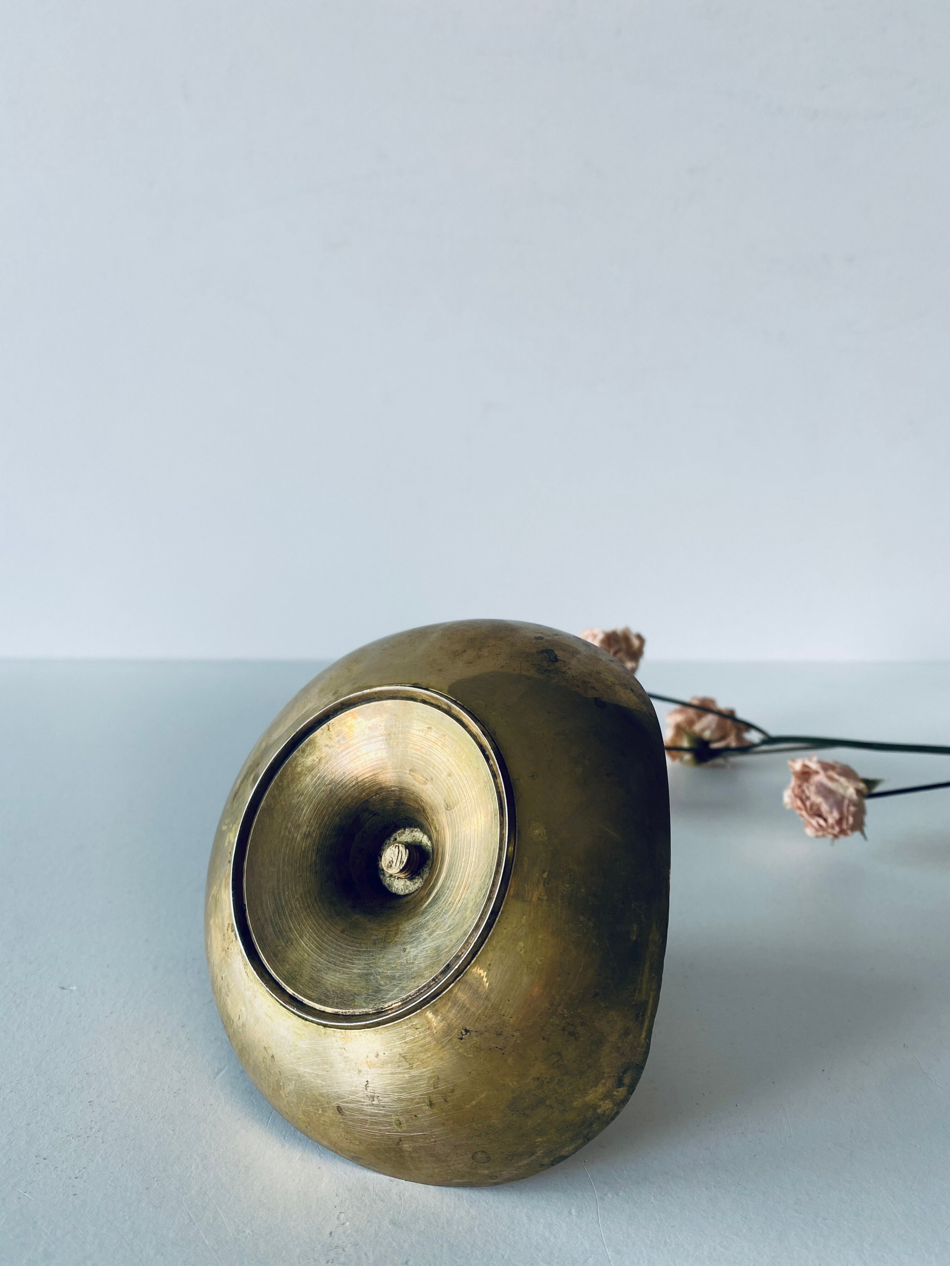 Old brass candlestick