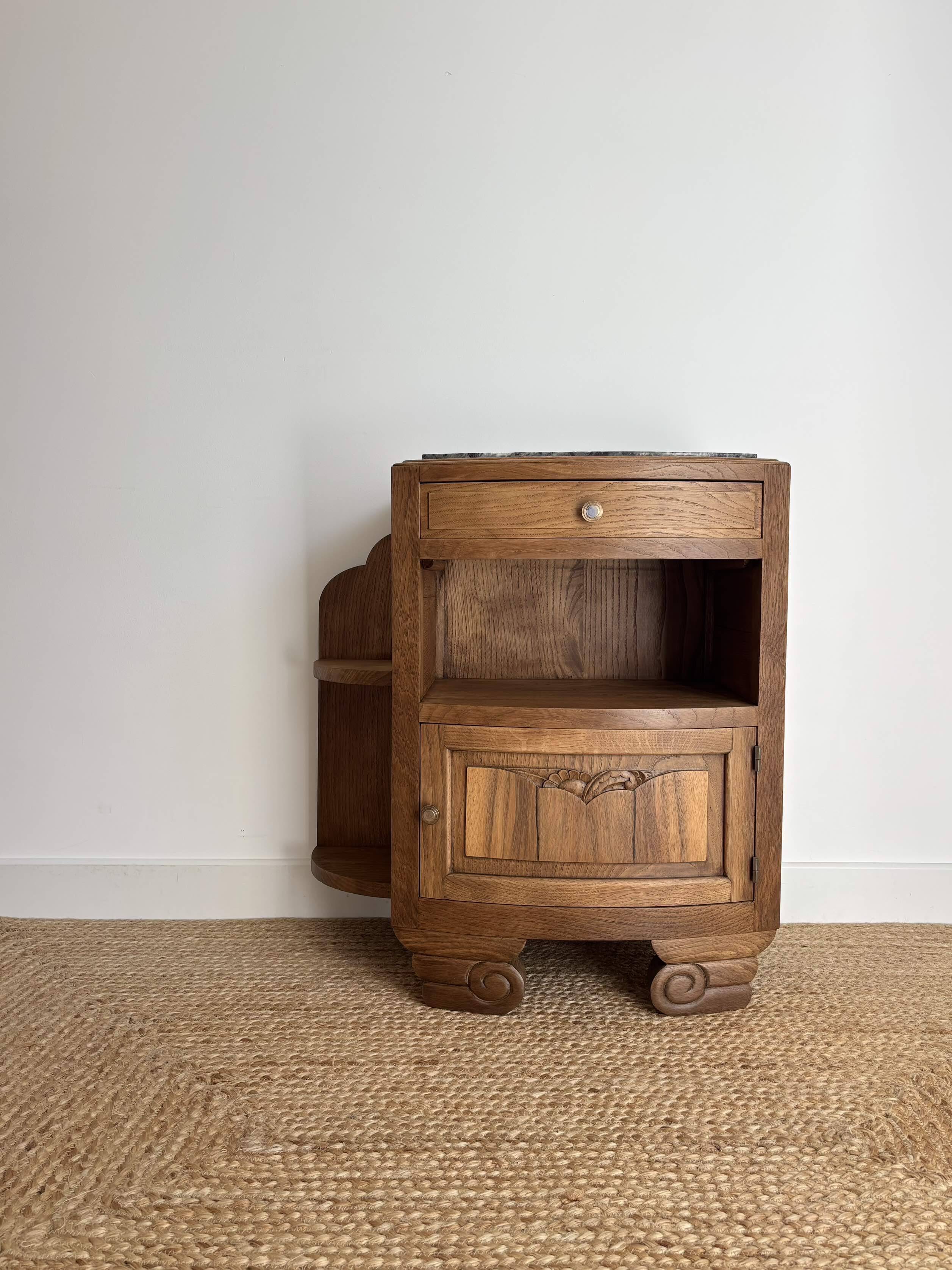 Restored Art Deco bedside table or accent furniture