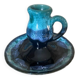 Glazed candle holder