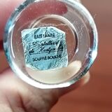 6 vintage pressed glass knife rests