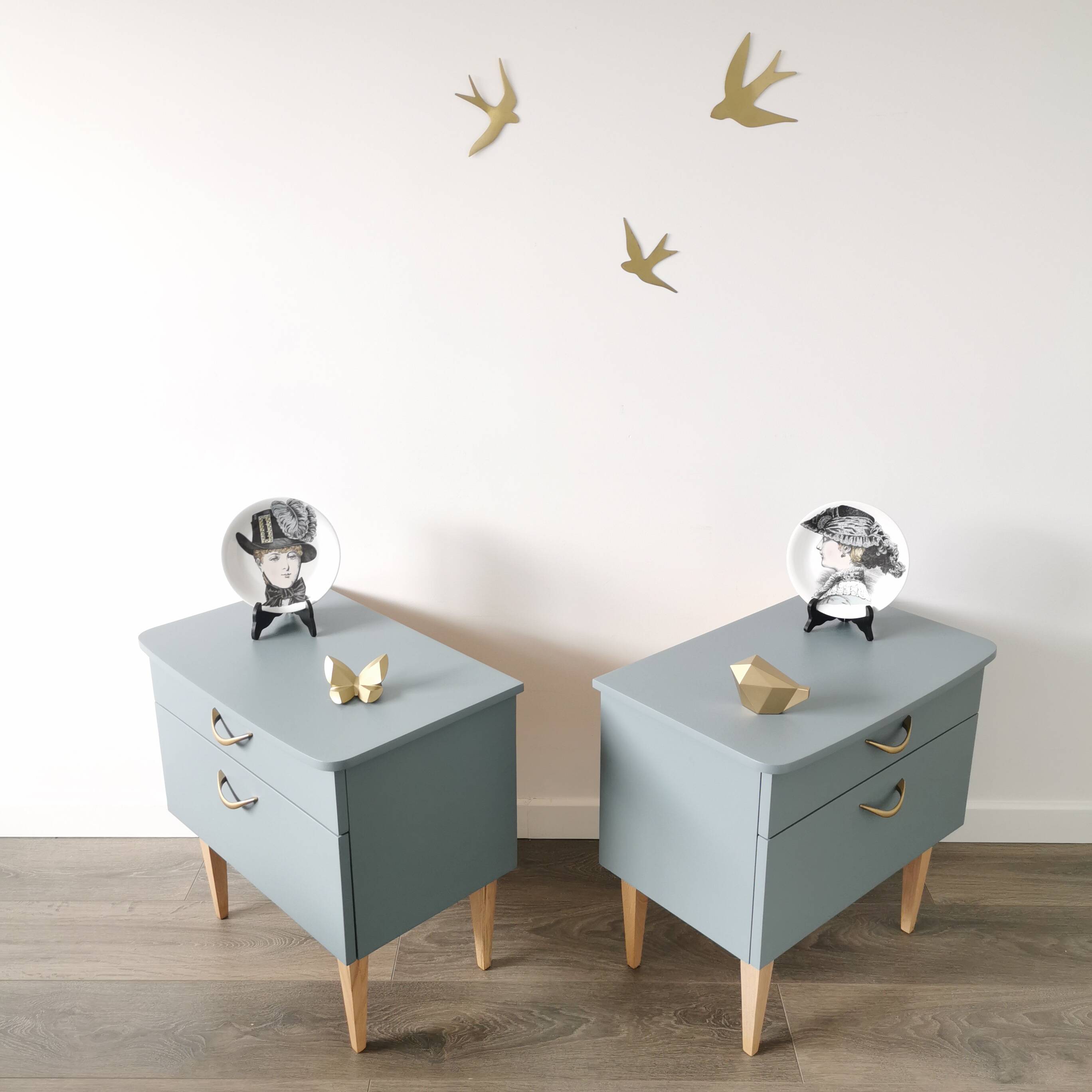 Pair of vintage bedside tables