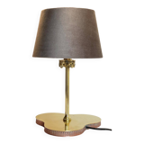 Chic brass lamp with vintage clover tray
