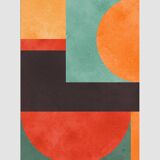4 Colorful Geometric Art Prints