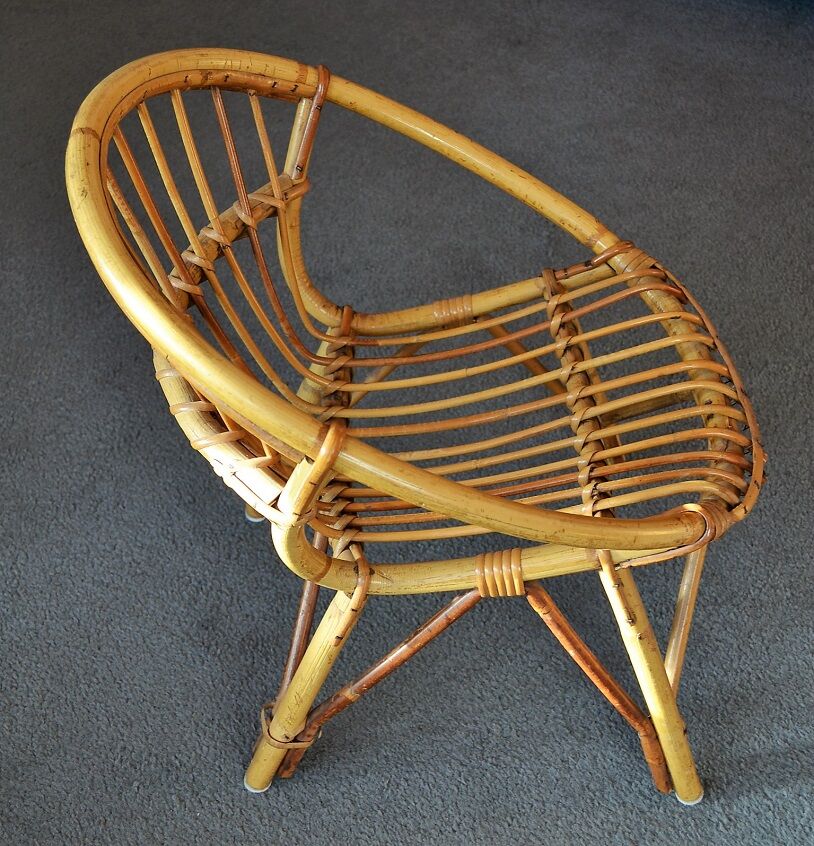 Armchair shell child rattan