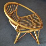 Armchair shell child rattan