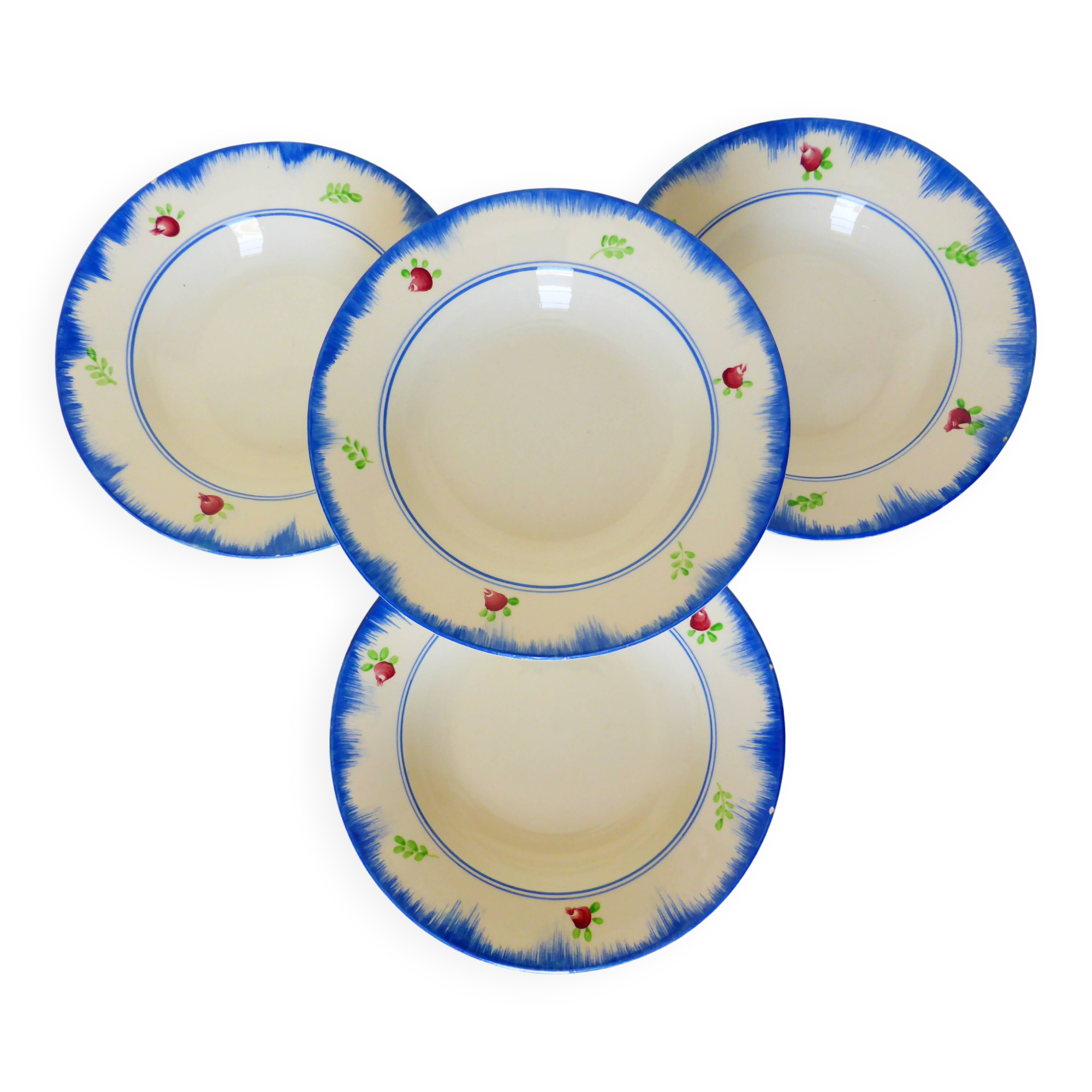 4 deep plates from Gien model Bagatelle 210746