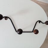 Vintage wall coat rack with balls from the 60s