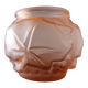 Art Deco pink glass paste ball vase