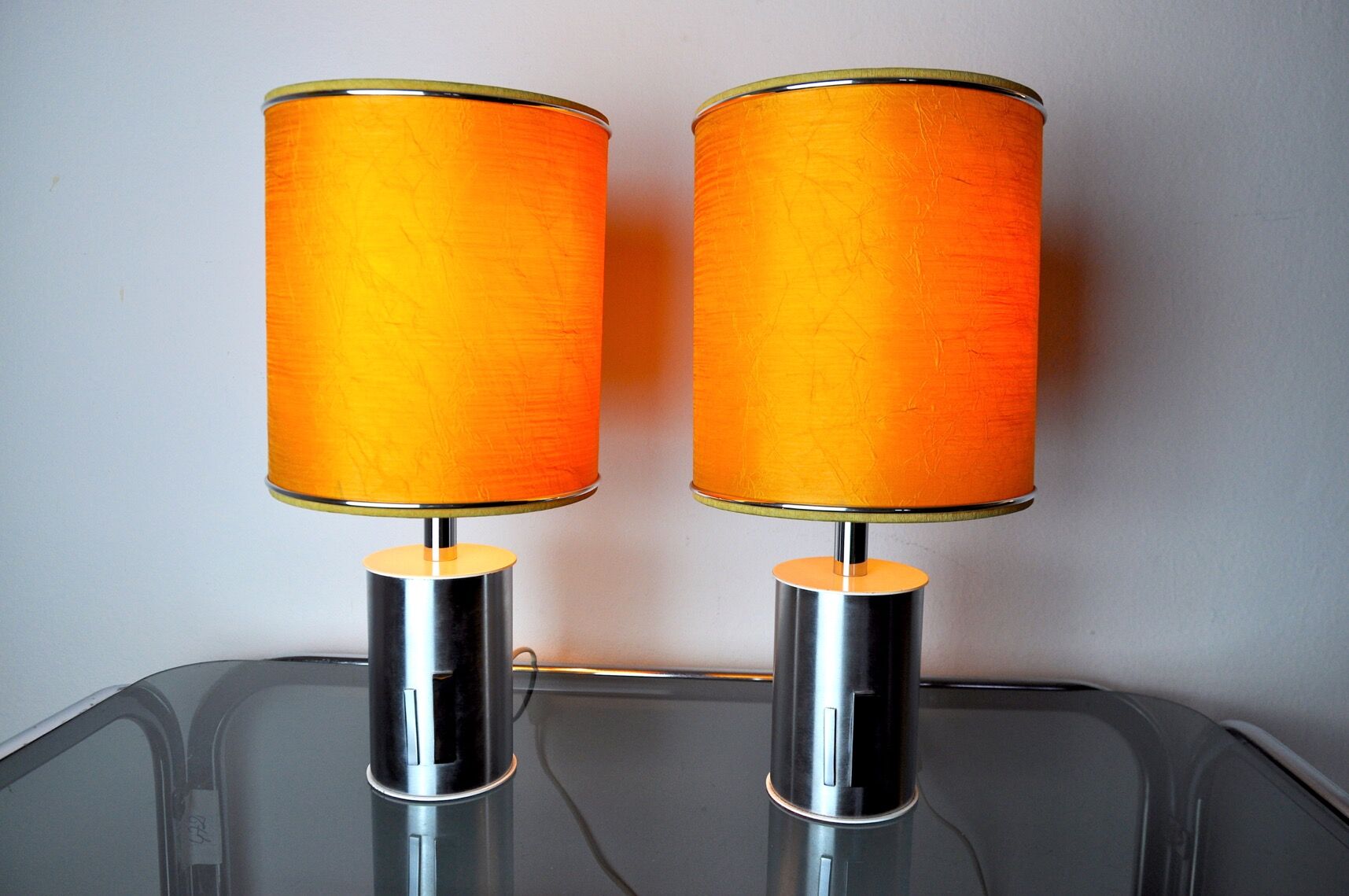 Pair of futuristic lamps by Marca SL, Spain, 1970