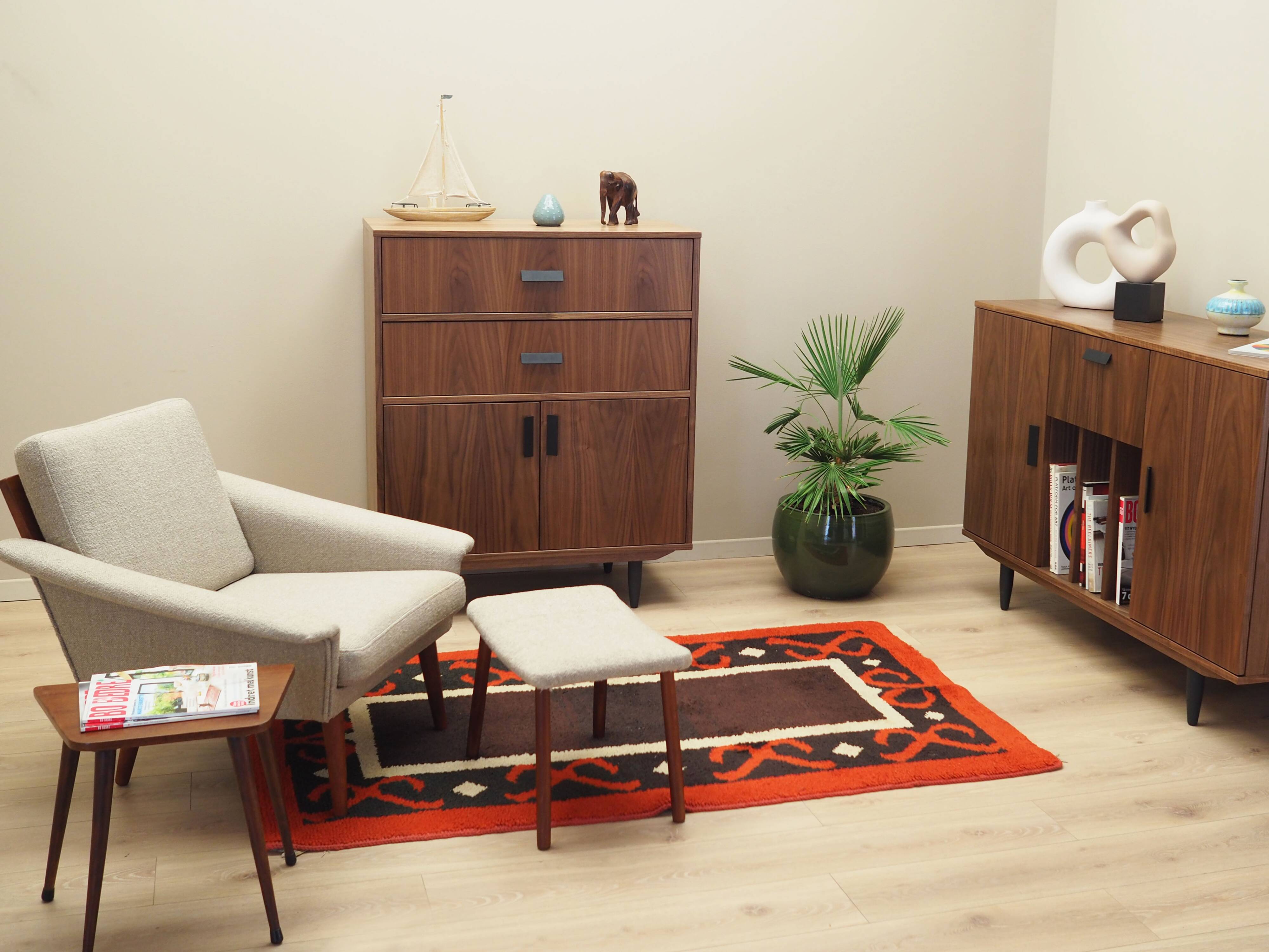 Teak footrest, Danish design, 1970s, production: Denmark