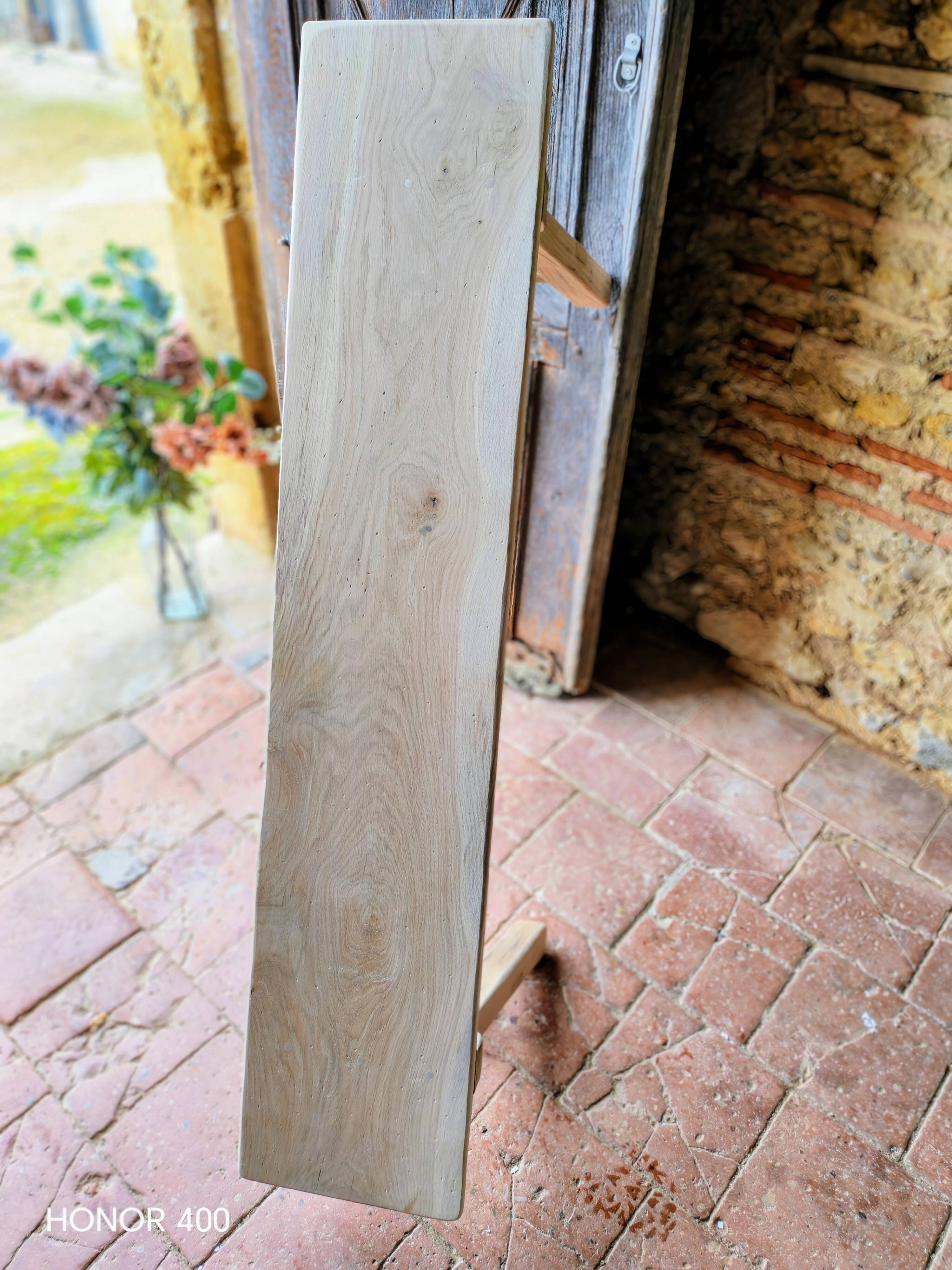 Banc en chêne massif, Rustique,Brut.
