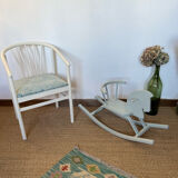 Vintage wooden rocking horse in its patina
