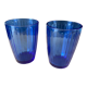 Lot de 2 verres bleus