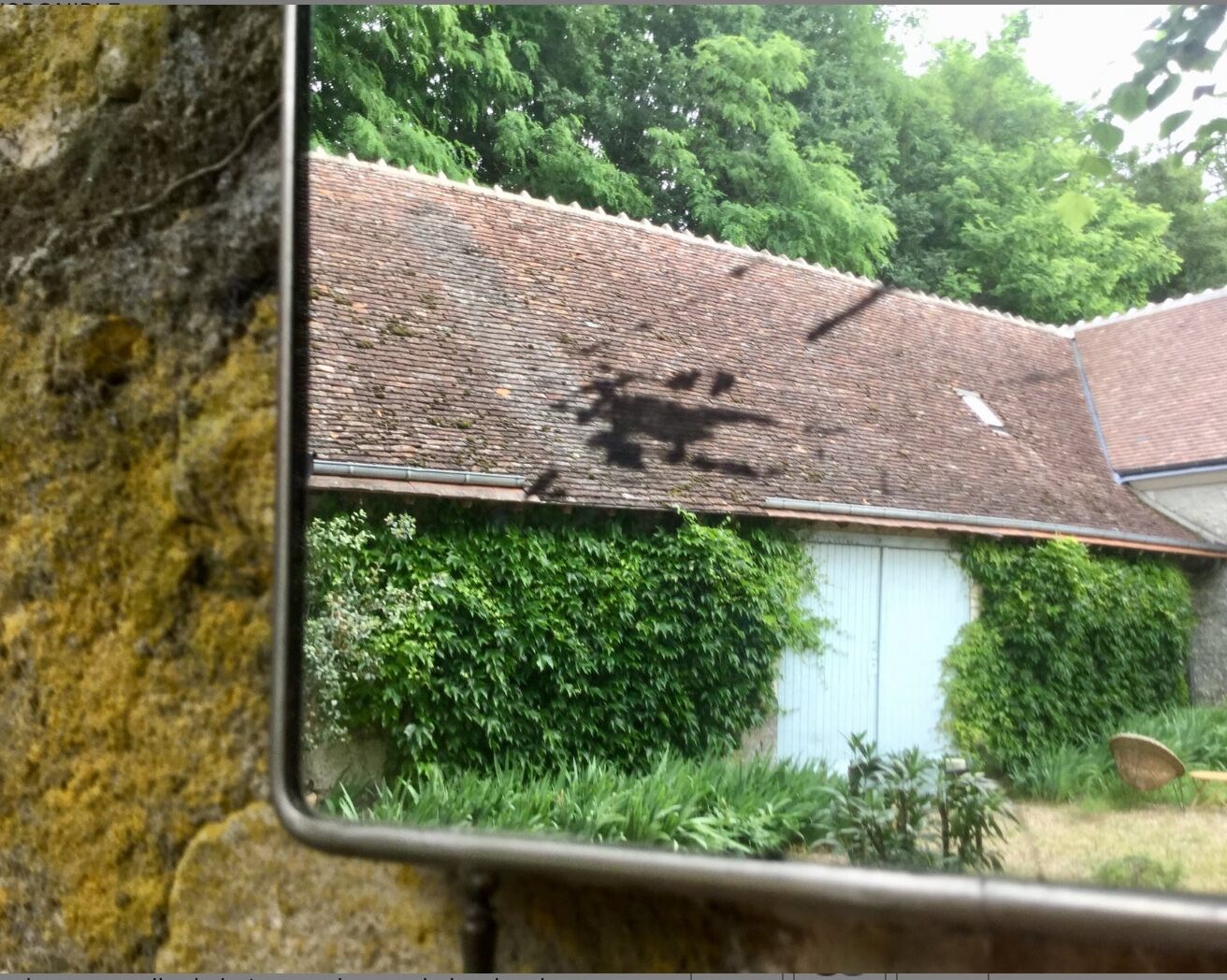 Triptych barber mirror 104x27 cm