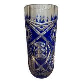 Bohemian cut glass vase