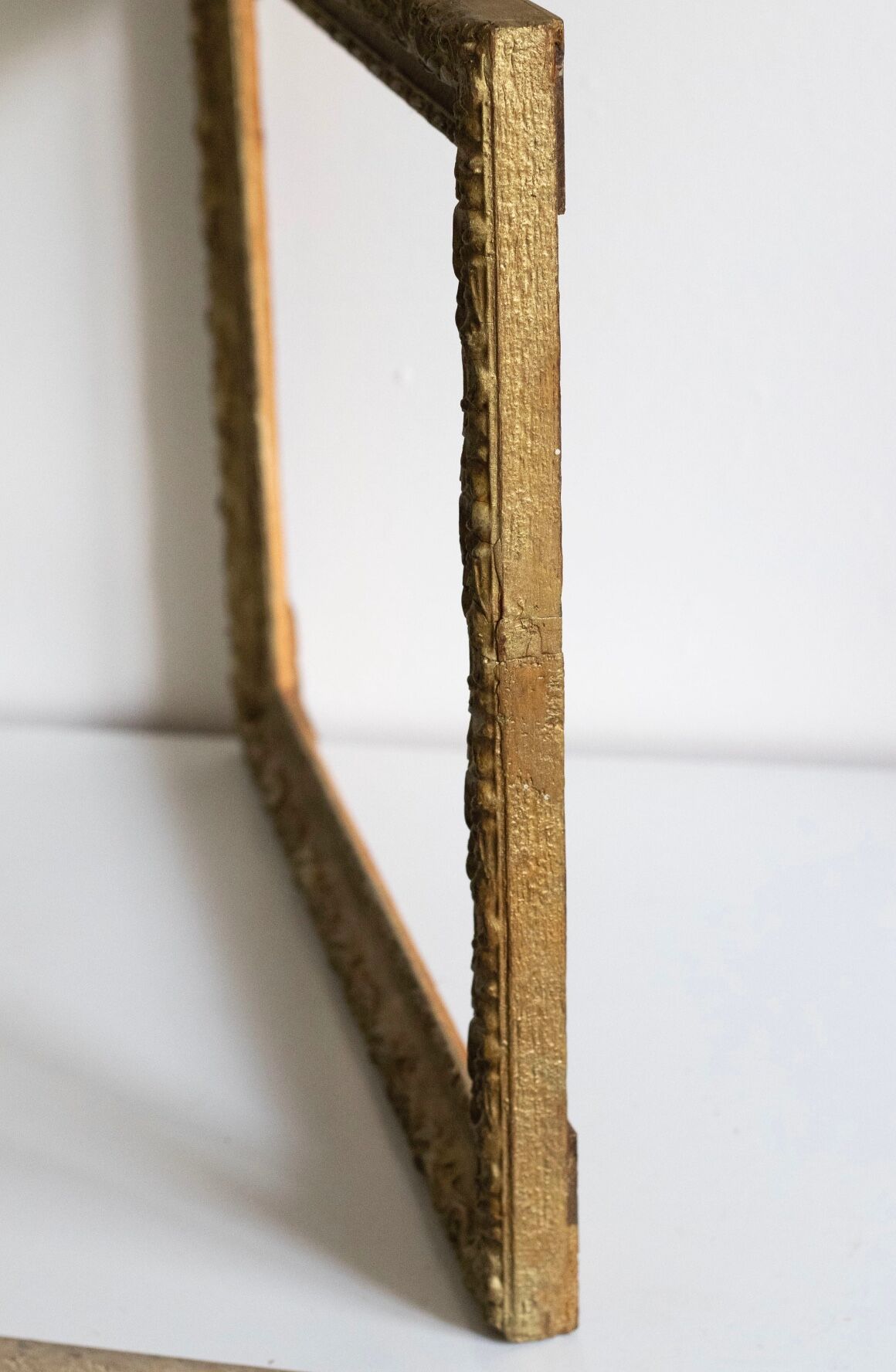 Old gilded wooden frame
