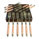Dessert forks in brass and Bakelite in their case.