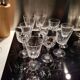 batch of 10 departed crystal glasses