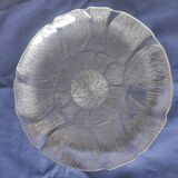 Set of 5 'Flowers' transparent plates by Arcoroc