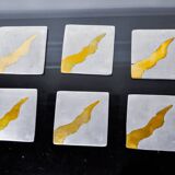 Set of 6 Brutalist Coasters by Garcia Marquez, Spain, 1970