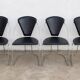 Set of 4 vintage Italian chairs, Linda de Arrben style, 1980s.