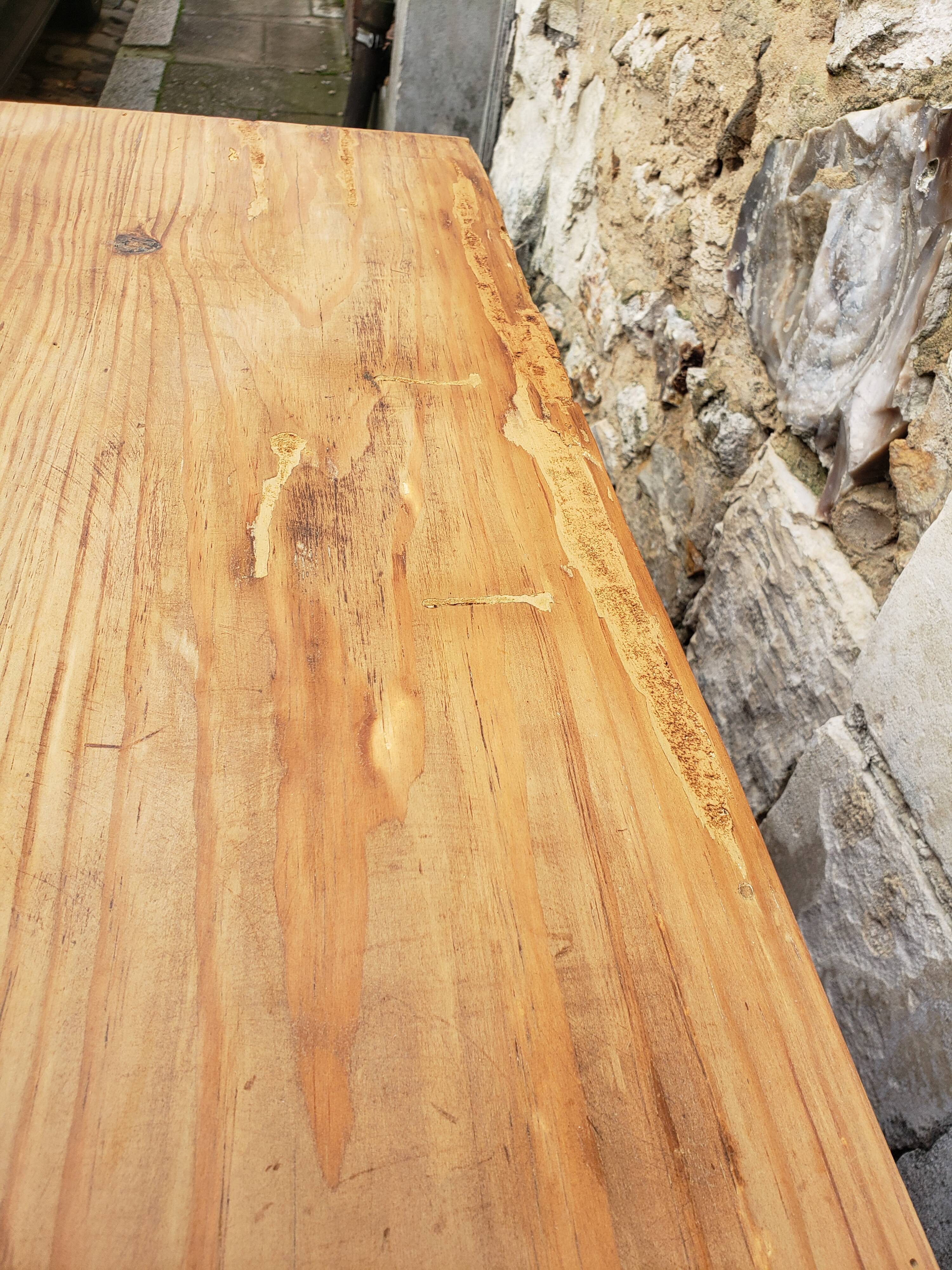 Deep turquoise and wood vintage dresser