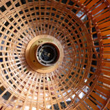 Vintage suspension "colonial" style in rattan and wicker