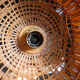 Vintage suspension "colonial" style in rattan and wicker