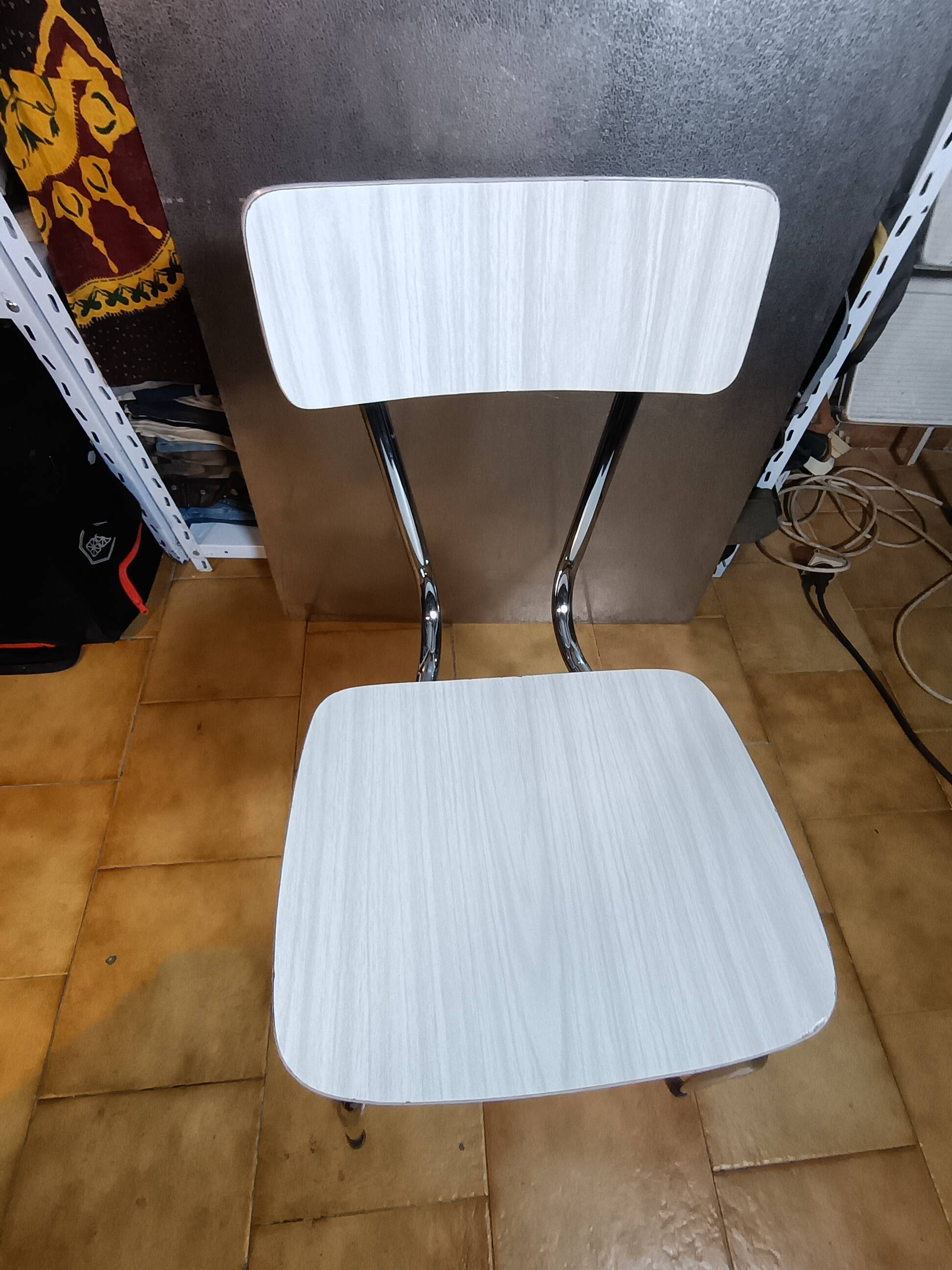 Chrome and Formica chair 50/60.