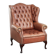 Classic English cowhide button seat chesterfield wingback armchair