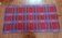 Vintage tablecloth and its 12 monogrammed red cotton towels AM
