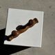 Small coat hook with two round flat button pegs in pine H8.