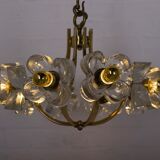 Lustre en laiton & fleurs Simon & Schelle.