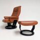 Hjort Knudsen relax chair with ottoman, 1990’s