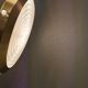 Danish Hanging lamp from the 80s in gold-coloured aluminium with hard-pressed plastic bottom grid an