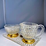 Gold-plated Bohemian crystal coffee set – 1960s/1980s