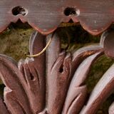 Lattice wooden wall panel with a plant motif, originating from Sri Lanka, 97x32cm.