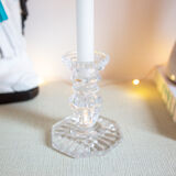 Worked glass candle holder