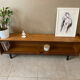 Mini vintage sideboard in vintage wood (removable windows)