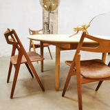 Midcentury danish dining chairs ‘sawbuck’ hans wegner