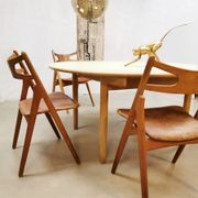 Midcentury danish dining chairs ‘sawbuck’ hans wegner