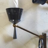 Polished varnished bronze wall lights from the Lunel house - 1950s