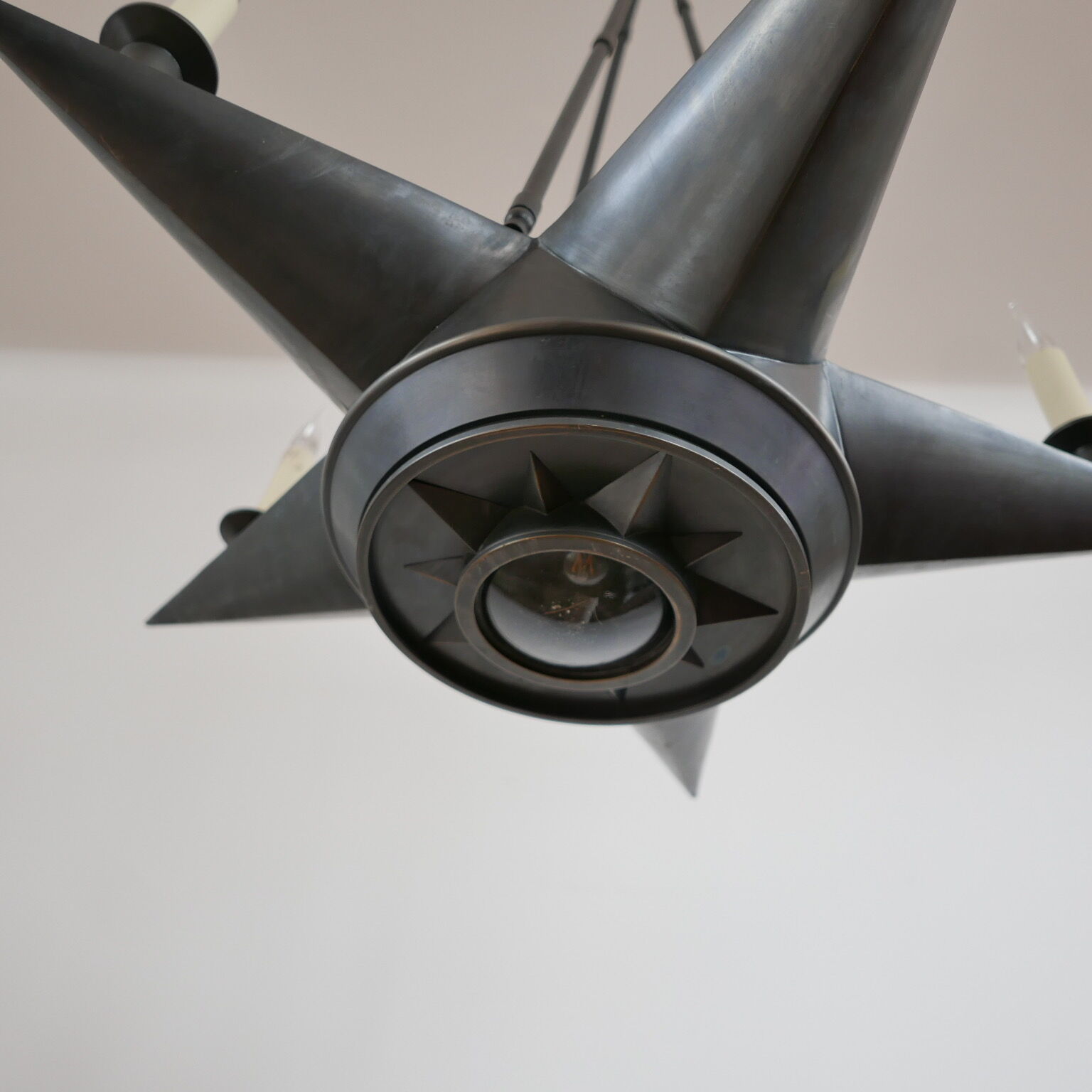 Star shaped mid-century italian chandelier