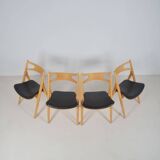 Set CH-29 Sawbuck chairs designed by Hans Wegner for Carl Hansen & Son
