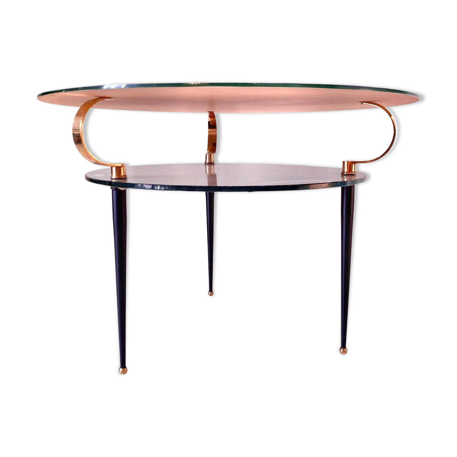 Table en verre moderne du milieu du siècle dans le style de Fontana Arte, Italie années 1950