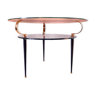 Mid Century Modern Glass Table in the style of Fontana Arte, Italy 1950s