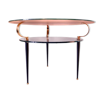 Table en verre moderne du milieu du siècle dans le style de Fontana Arte, Italie années 1950