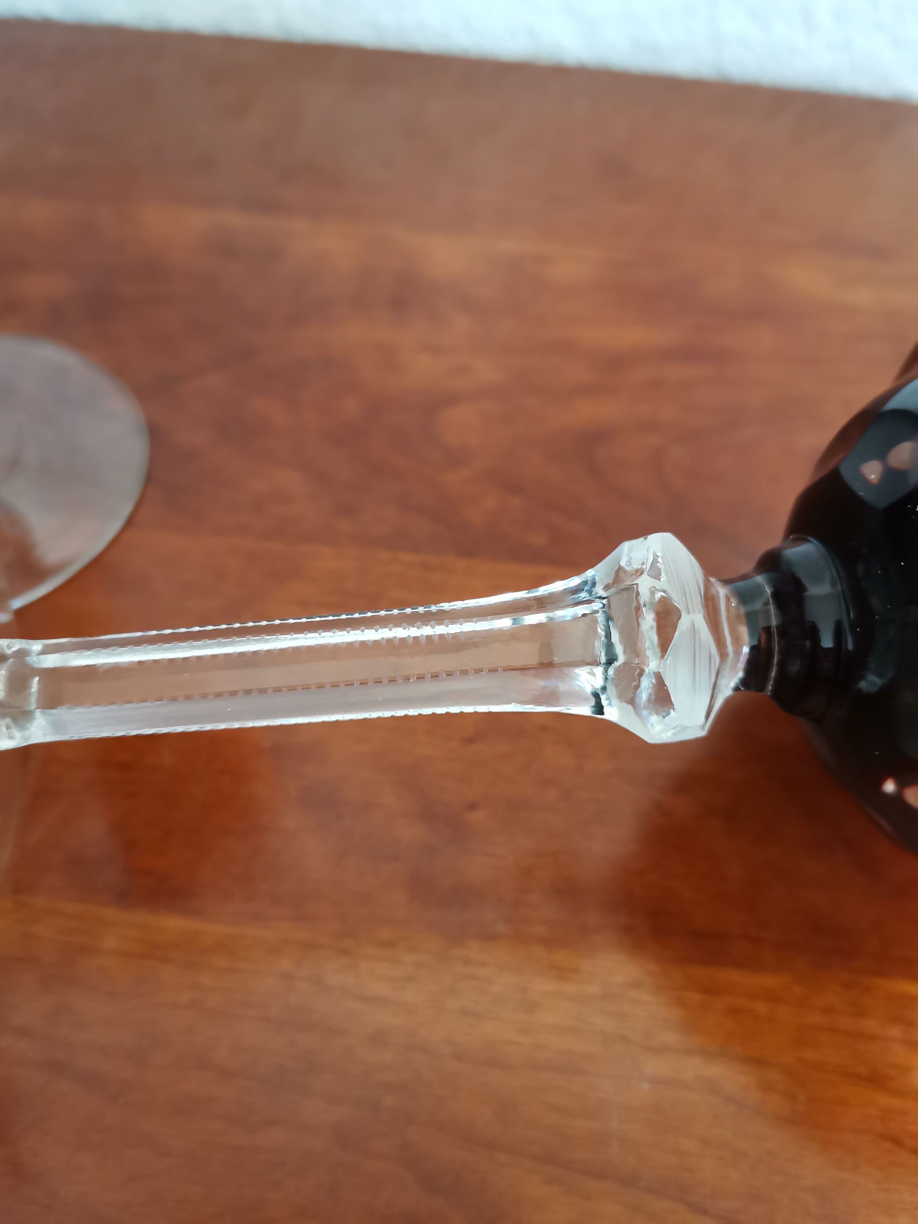 Crystal champagne glasses