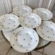 set of 6 hollow plates Digoin Sarreguemines model Floréal years 50-60