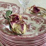 10 assiettes à desserts Anglaises.